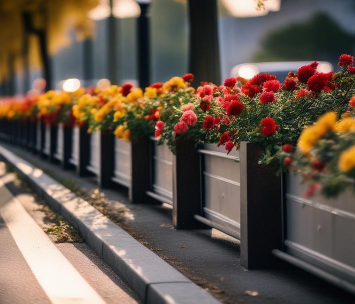 Landscape flower box fence-1