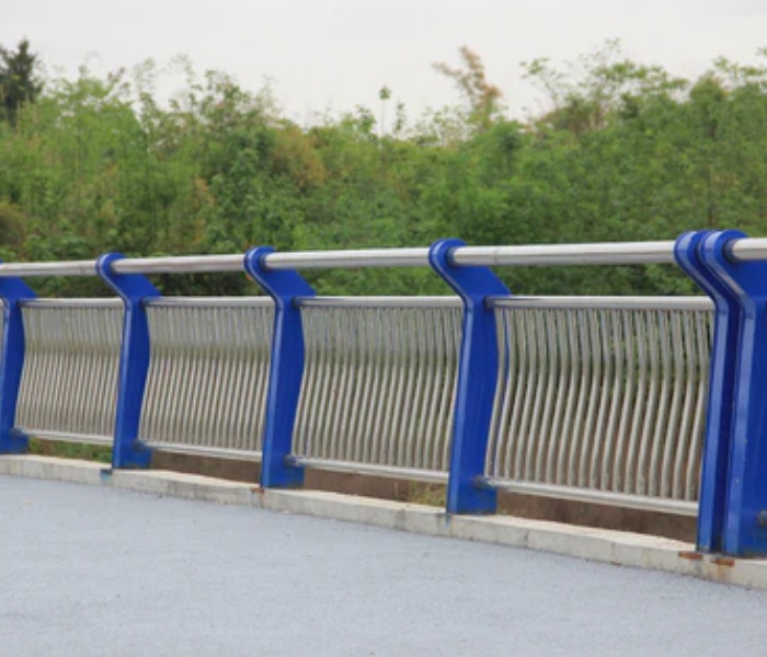 Leaning on the guardrail